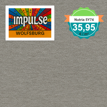 Vorwerk Nutria 5Y74 greige Teppichboden – quadratische Draufsicht, Velours, 35,95 €/m²